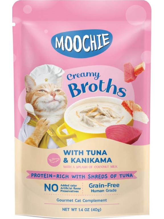 MOOCHIE Creamy Broths With Tuna & Kanikama Grain-Free 40g Kremowy bulion z tuńczykiem i kanikamą