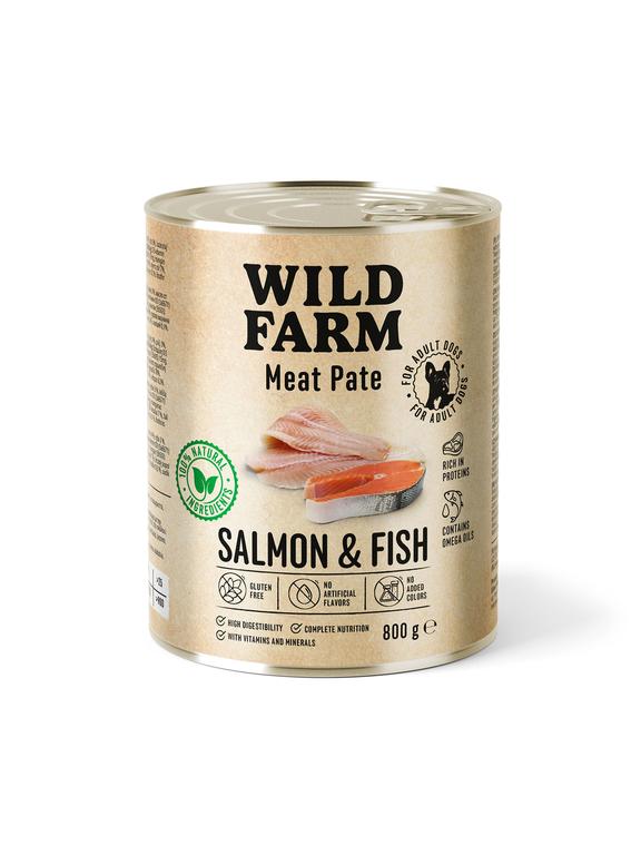WILD FARM Pate Salmon & Fish 800g bezglutenowa karma dla psa