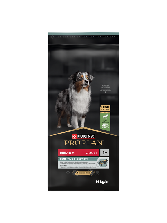 PRO PLAN Sensitive Digestion Medium Adult Karma dla psów bogata w jagnięcinę 14kg