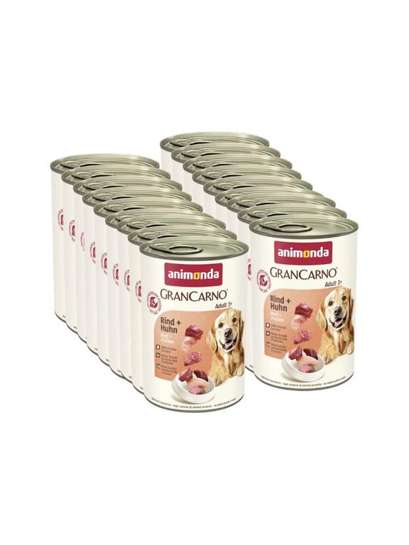 ANIMONDA GranCarno Adult Dog smak: Wołowina + kurczak 18x400g