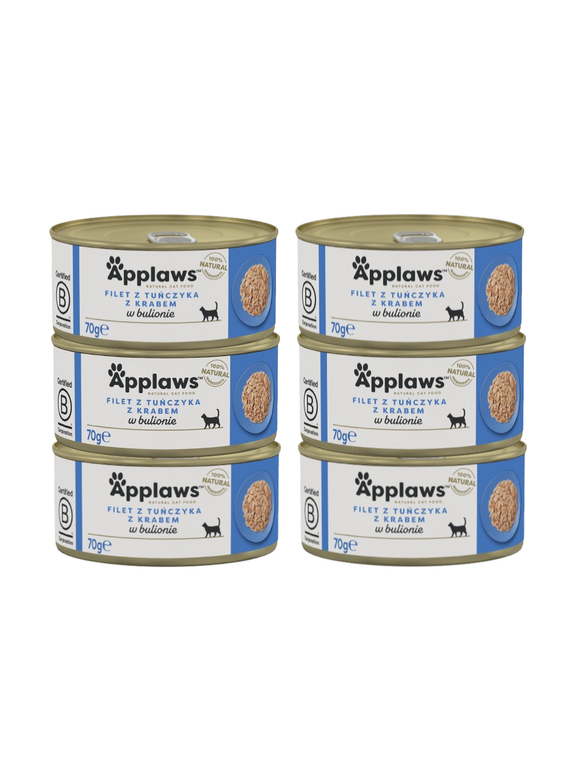Applaws Cat Tuńczyk z krabem 6x70g PUSZKA