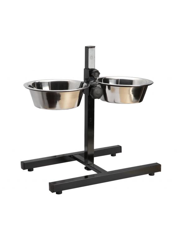 Miski na stojaku regulowanym 2 x 1,8L śr.21cm