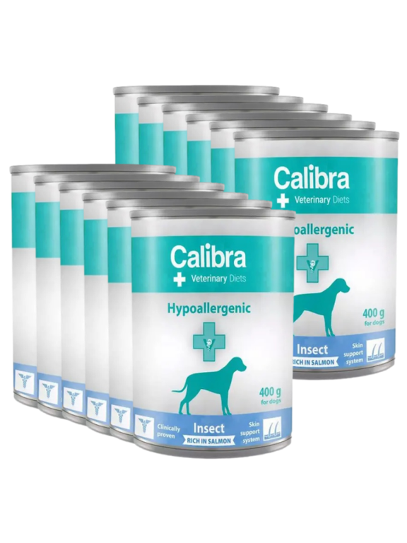 Calibra Veterinary Diets Dog Hypoallergenic Insect & Salmon 12x400g
