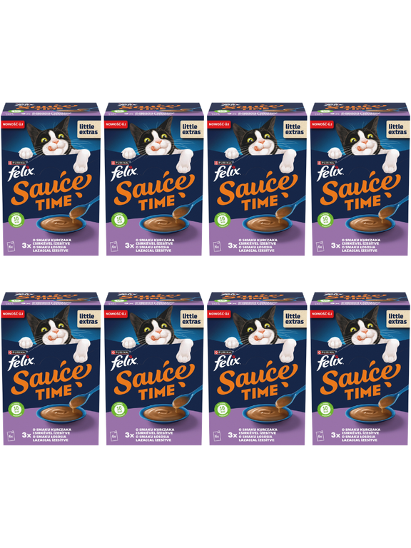 Felix Sauce Time Karma uzupełniająca dla dorosłych kotów 8x(6x40g)