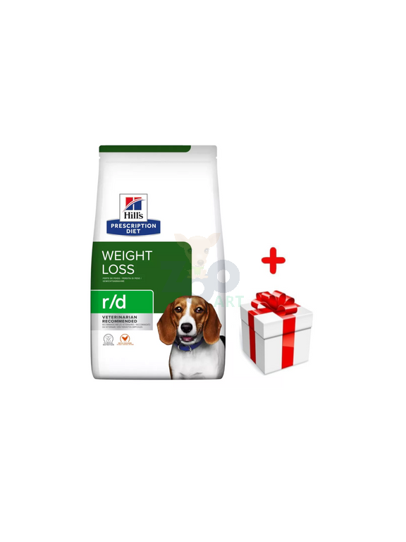 HILL'S PD Prescription Diet Canine r/d 10kg  + niespodzianka dla psa GRATIS!