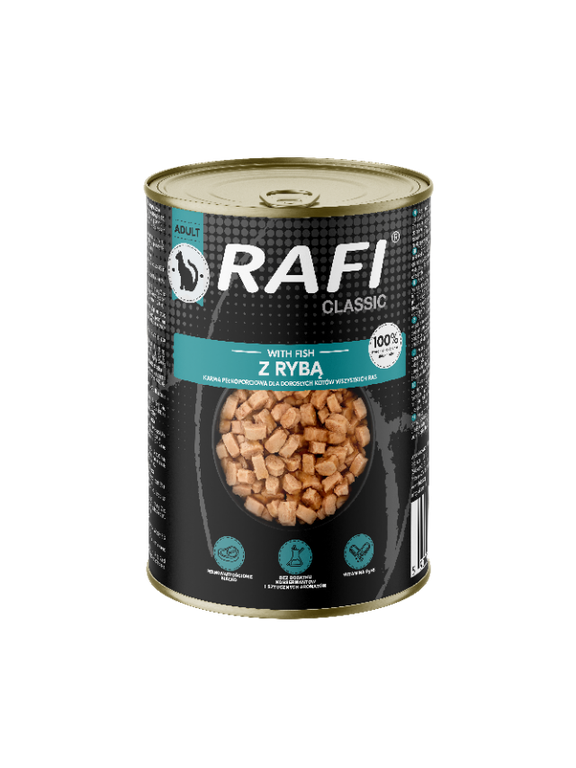 RAFI Cat Kawałki z rybą w sosie- puszka 415g