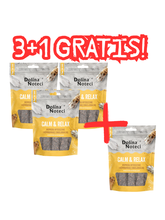 DOLINA NOTECI Smart Chews Calm & Relax przysmaki dla psa 100g 3+1 GRATIS!
