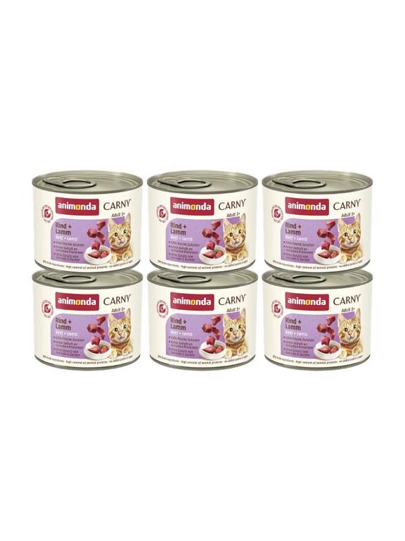 ANIMONDA Cat Carny Adult smak: wołowina i jagnięcina 6 x 200g