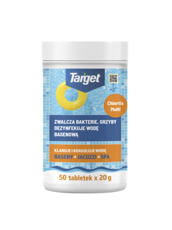 CHLORTIX MULTI - ZWALCZA GLONY I DEZYNFEKUJE WODĘ BASENOWĄ (50x20g) 1 KG