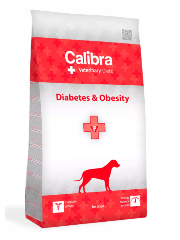 Calibra Veterinary Diets Dog Diabetes Obesity 12kg/ Opakowanie uszkodzone (9662)!!!