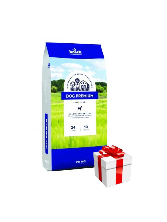 BOSCH Dog Premium 20kg + Niespodzianka dla psa GRATIS