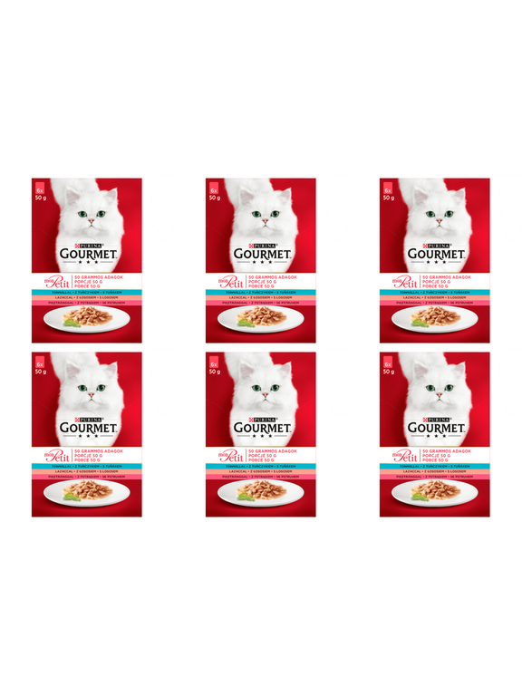 GOURMET mon Petit Pokarm dla kotów - MIX Rybny 72x50g