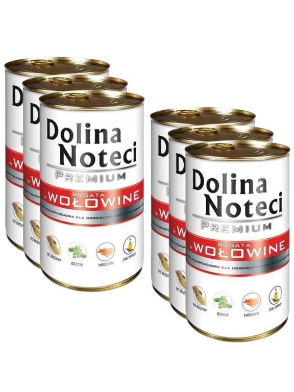 Dolina Noteci PREMIUM bogata w wołowinę 6 x 400g