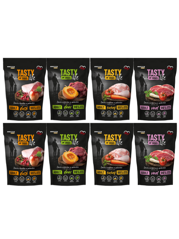Tasty Dogs Life Danie Mix Smaków w galaretce 8x150g