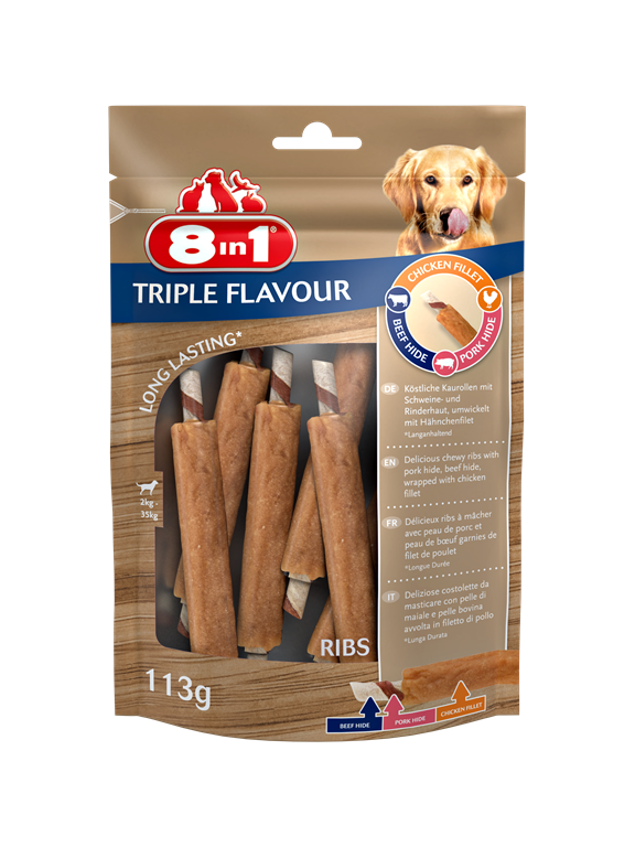 8in1 Triple Flavour Ribs 6 szt.