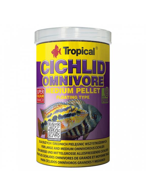 CICHLID OMNIVORE MEDIUM PELLET 500ML/180G