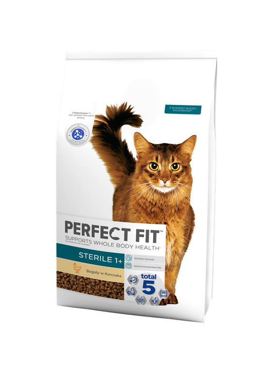 Perfect Fit™ - sucha karma pełnoporcjowa dla dorosłych kotów po zabiegu kastracji, bogata w kurczaka 7kg