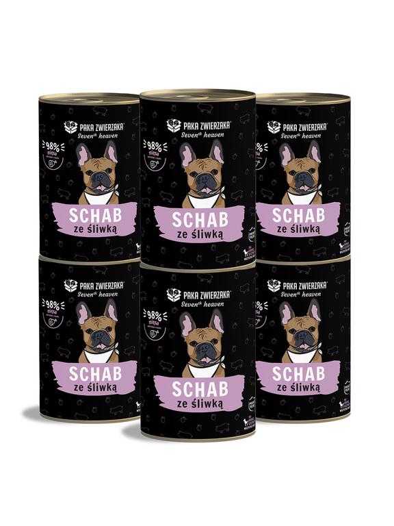 Paka Zwierzaka - Seventh heaven - Schab ze śliwką (pork & plum) 6x400g