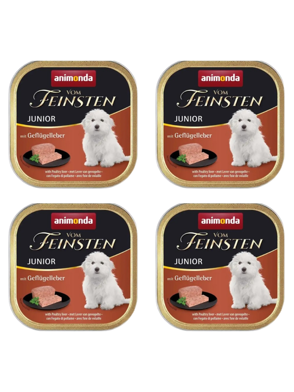 ANIMONDA Dog Vom Feinsten Junior smak: wątróbka drobiowa 22x150g