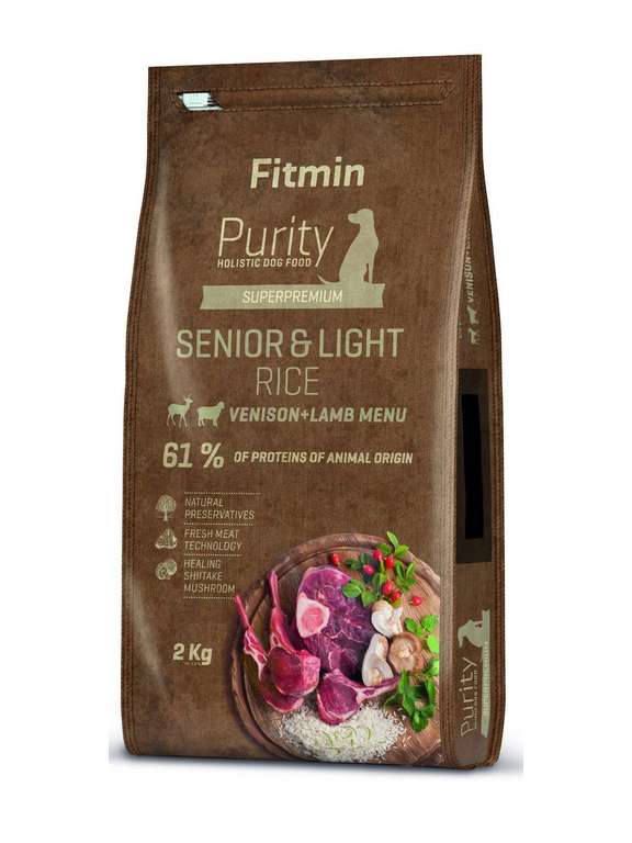 Fitmin purity rice senior&light venison&lamb 2kg