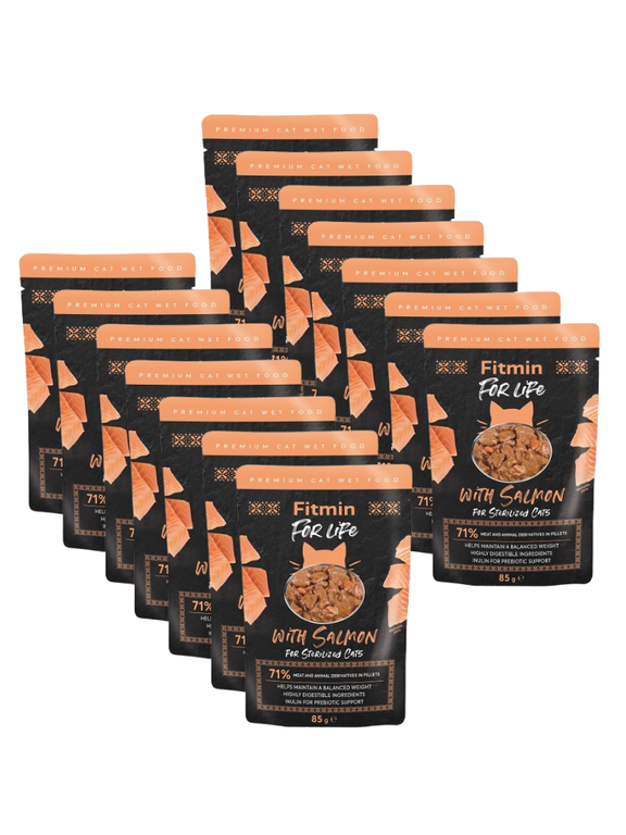 Fitmin Cat For Life Sterilized Salmon 14x85g
