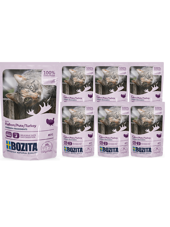BOZITA Kawałki w sosie z indykiem (saszetka) 12x85g
