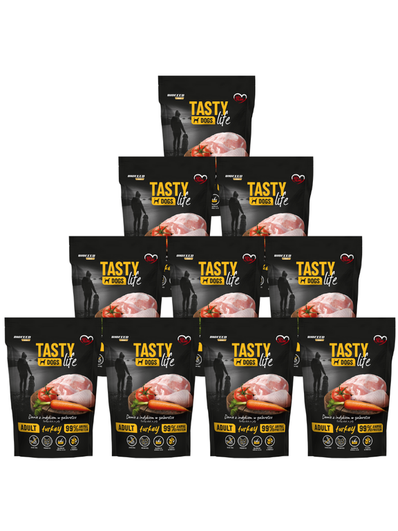Tasty Dogs Life Danie z indykiem w galaretce 10x150g