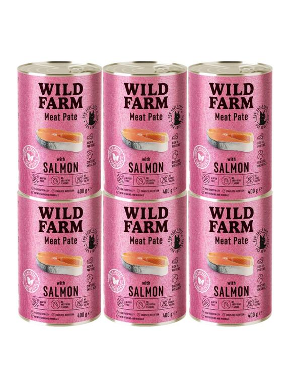 WILD FARM Pate with Salmon 6x400g - bezglutenowa karma dla kota