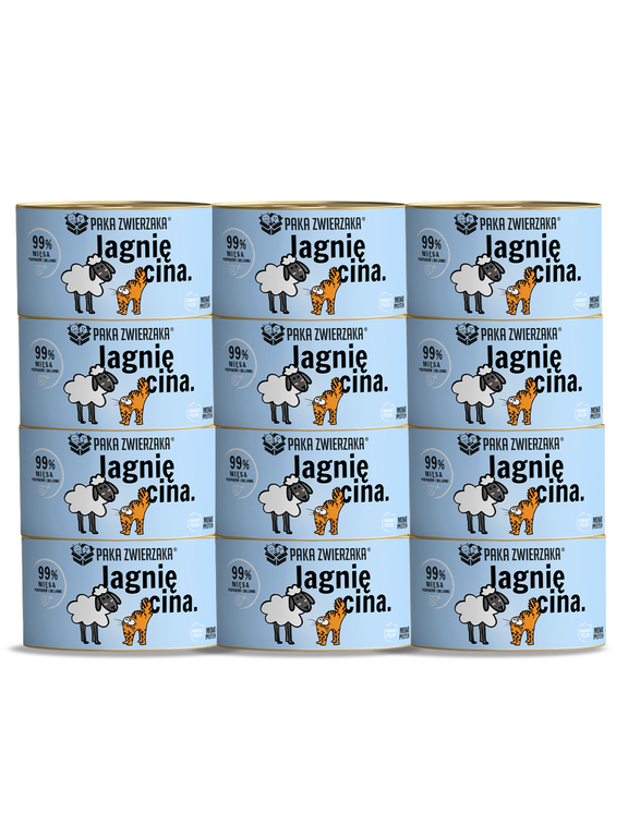 Paka Zwierzaka- karma mokra jagnięcina 12x200g