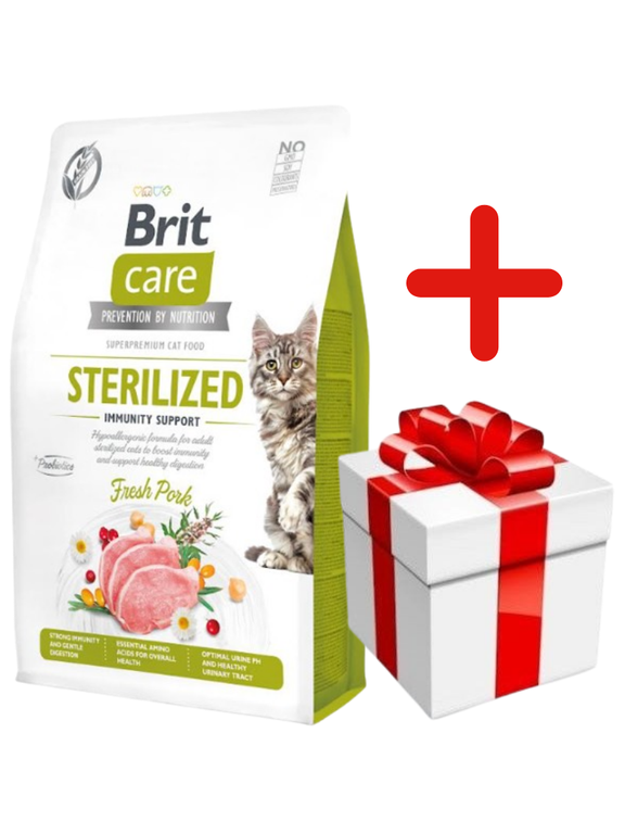 BRIT Care Cat Grain-Free Sterilized Immunity Support 400g + NIESPODZIANKA DLA KOTA GRATIS!!