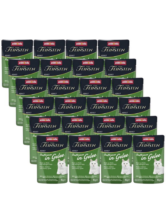 ANIMONDA Vom Feinsten Raffinesse kurczak z dziczyzną w galarecie 24x85g