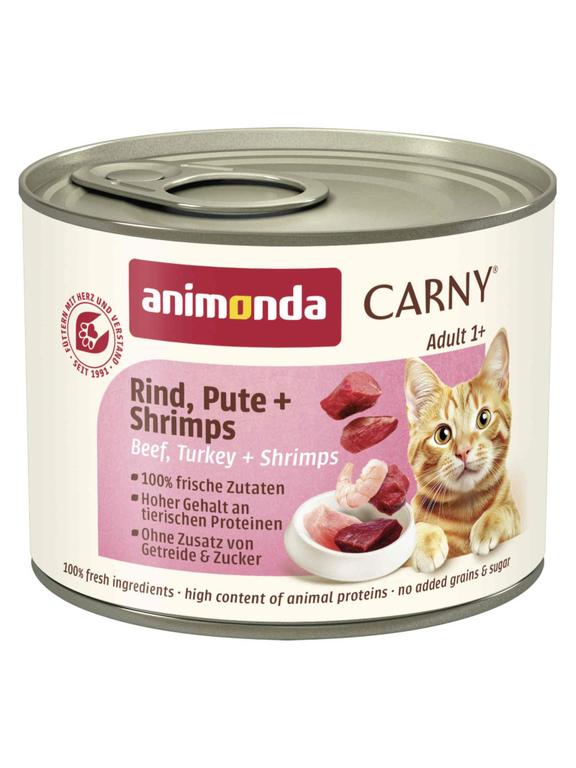 ANIMONDA Cat Carny Adult smak: wołowina,indyk i krewetki 200g