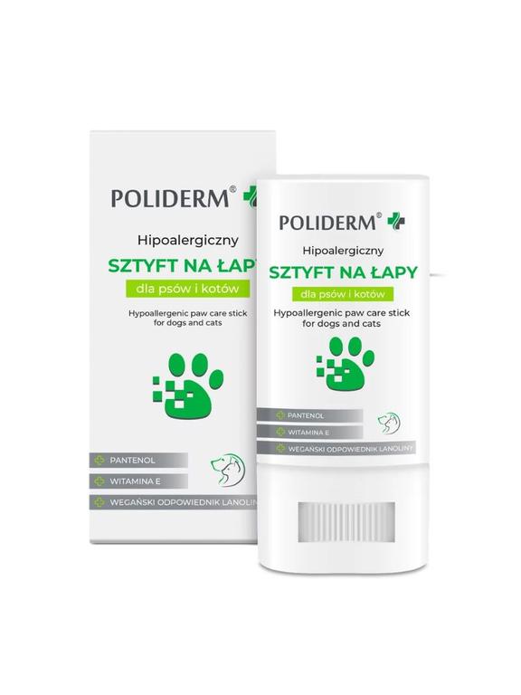 POLIDERM® SZTYFT NA ŁAPY – hipoalergiczny sztyft na łapy dla psa i kota 14,5 g