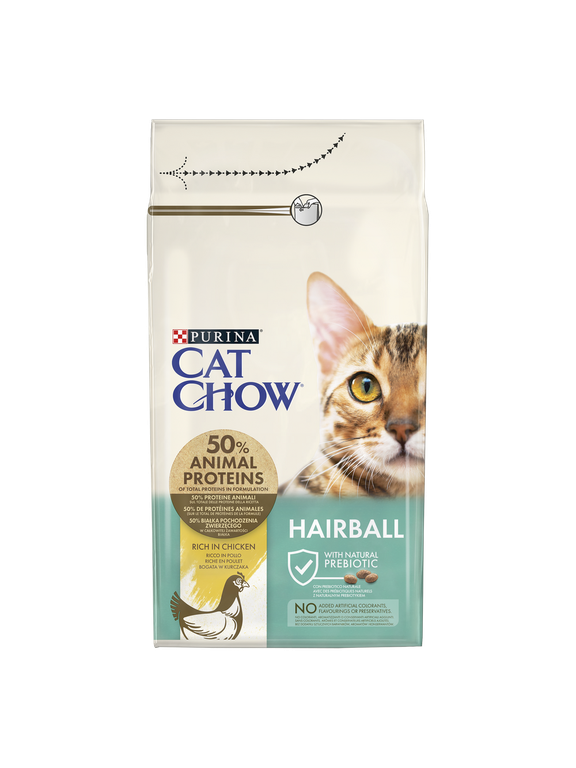 PURINA Cat Chow Hairball Karma bogata w kurczaka 1,5kg