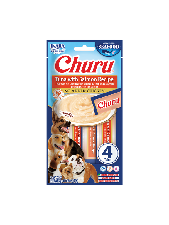 INABA Dog Churu (fish based) Tuna Salmon 4x14g (56g)