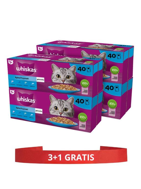 WHISKAS mokra karma dla kota rybne smaki w galaretce 160x85g
