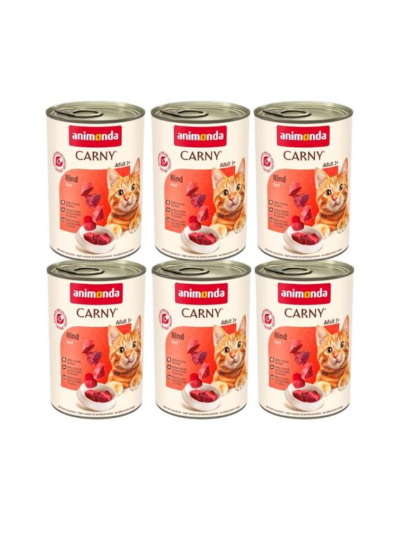 ANIMONDA Cat Carny Adult smak: wołowina 6 x 400g