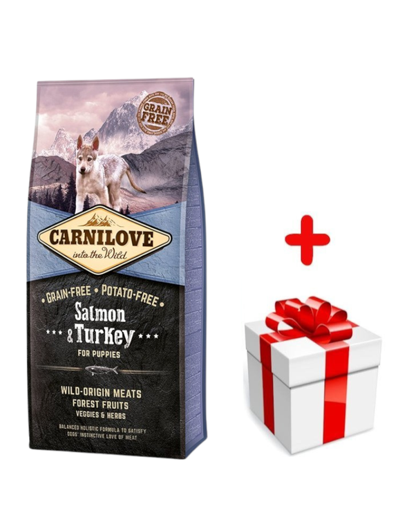 Carnilove Salmon & Turkey for Puppies 12kg + niespodzianka dla psa GRATIS!