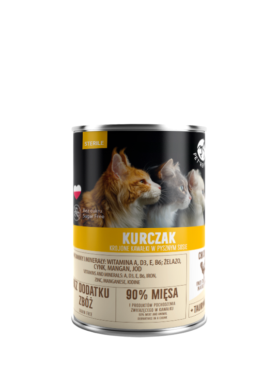 PetRepublic kawałki w sosie z kurczakiem(steril) 400g dla kota