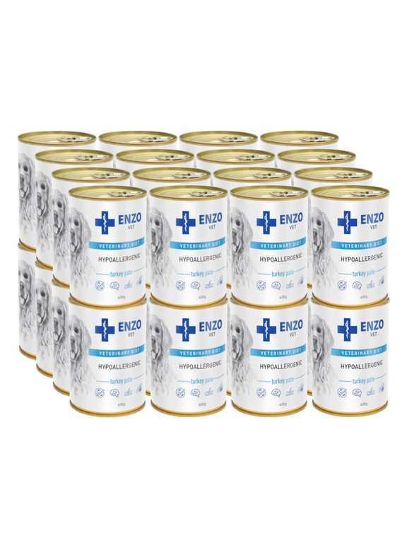 ENZO VET Hypoallergenic dieta hypoallergiczna z indykiem dla psów 32x400g