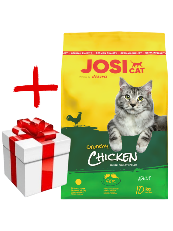 JOSERA JosiCat Crunchy Chicken 10kg + NIESPODZIANKA DLA KOTA GRATIS!