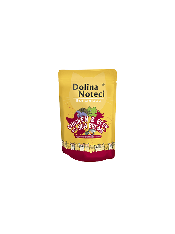 DOLINA NOTECI Superfood kurczak i wołowina z doradą saszetka 85g