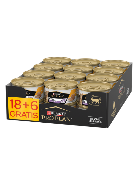 PRO PLAN Kitten Mus z Kurczakiem Mokra karma dla kociąt 24x85g