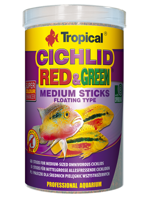 CICHLID RED&GREEN MEDIUM STICKS 250ML/90G