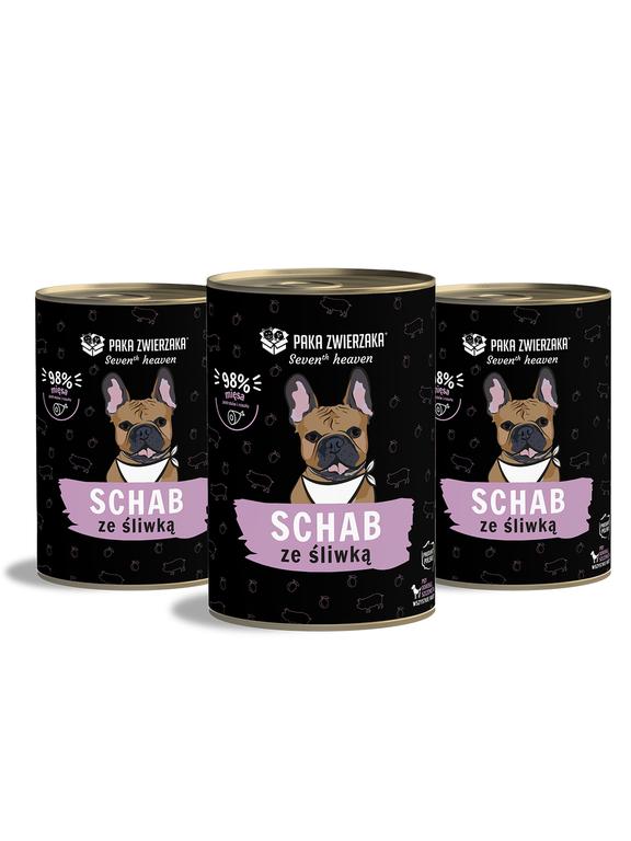 Paka Zwierzaka - Seventh heaven - Schab ze śliwką (pork & plum) 3x400g