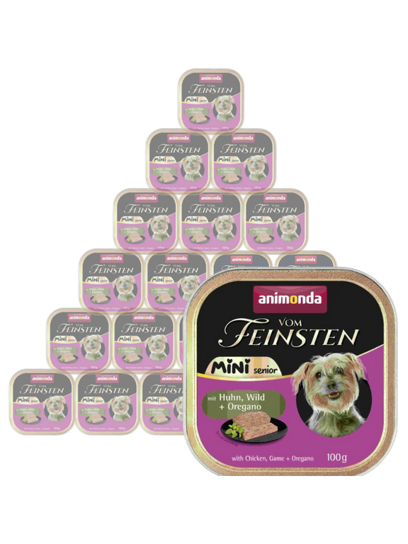 ANIMONDA Vom Feinsten mini senior kurczak/dziczyzna/oregano  32x100g