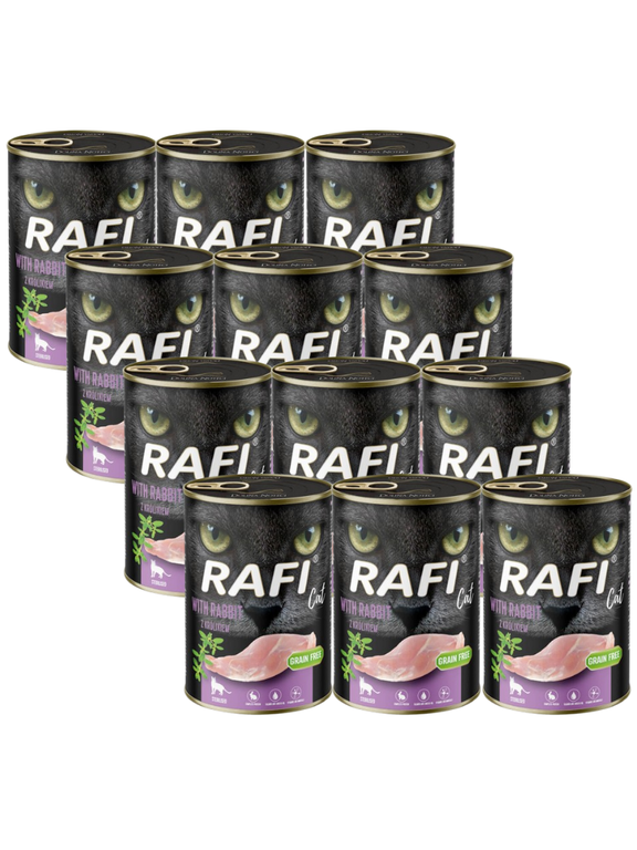 RAFI Cat Adult Sterilised z królikiem 12x400g