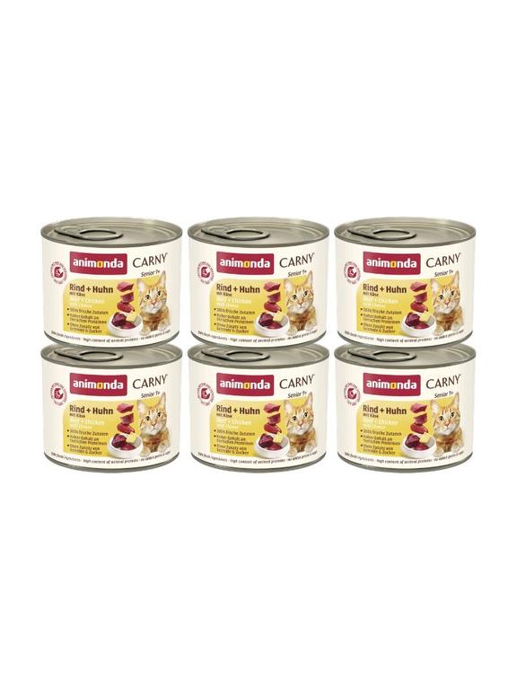 ANIMONDA Cat Carny Senior smak: kurczak z serem 6x200g