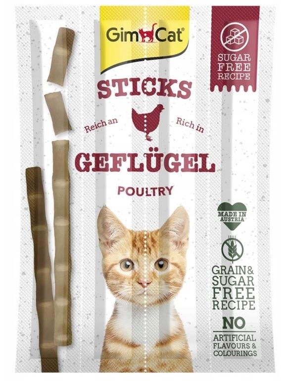 GIMCAT Sticks z drobiem i wątróbką 4szt