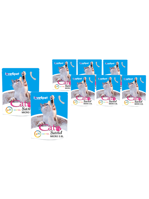 Żwirek Silikonowy dla Kota Cat Sand Micro - PH Control 11x3,8l (Zmienia kolor, aby sprawdzić wczesne oznaki choroby)
